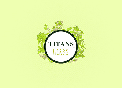 Titans Herbs Sticker Design branding design herbs illustration logo logo design logos sticker sticker design