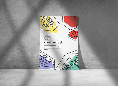 Creative fuel coffee coffee brand colour graphic design illustration playful poster art poster design simple vector
