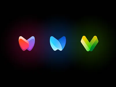 Letter W logo collection in fluent, material design style 3d app branding collection company logo flat fluent fluent design fresh glossy icon illustraion illustration lettering logo logotype modern origami vector w logo