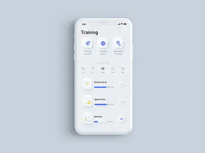 New skeuomorphism app ui