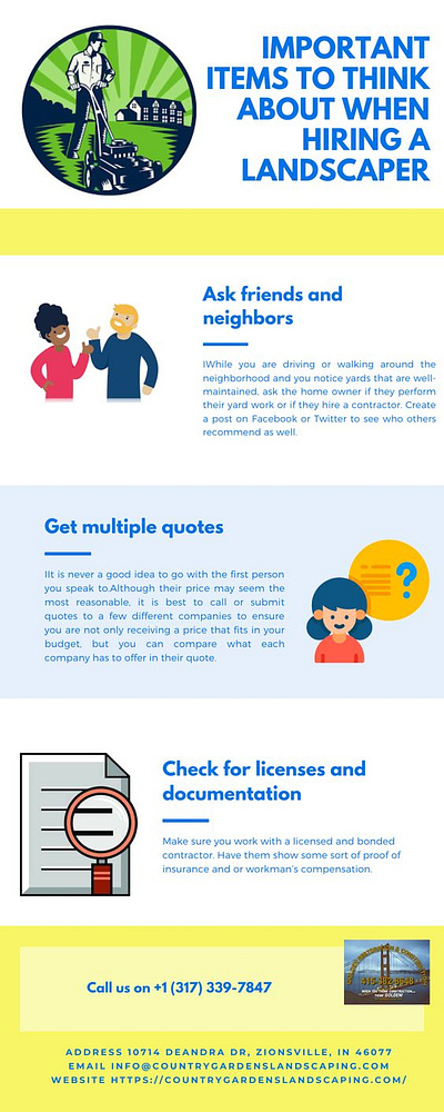 Important Items To Think About When Hiring A Landscaper