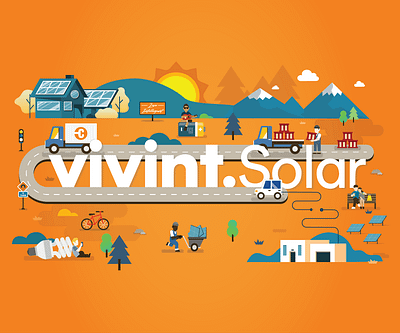 Vivint Solar Illustration adobe illustrator illustration orange solar sun sun power vectors vivint vivint solar