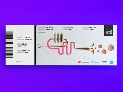 Ticket Series - Leopolis Jazz Fest 3d branding cinema 4d design graphic design identity design jazz jazz festival redshift3d ticket design tickets