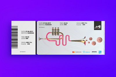 Ticket Series - Leopolis Jazz Fest 3d branding cinema 4d design graphic design identity design jazz jazz festival redshift3d ticket design tickets