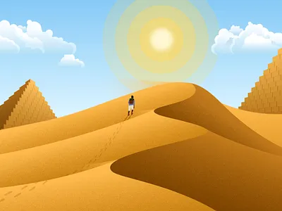 Egypt brady clouds desert dunes egypt egyptian giza grain hiking hills illustrations pyramid pyramids sand sunny