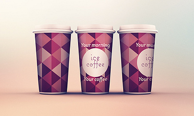 Ice Coffee art branding design flat logo minimal modern packaging design vector