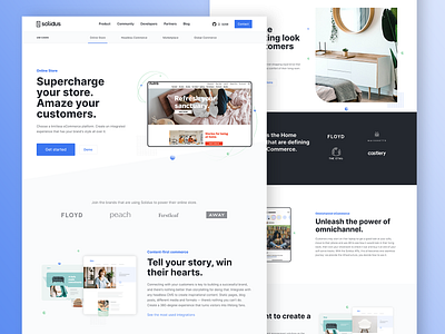 Use Cases & Industries - Solidus ecommerce landing page platform product design ui ux web web design website websites