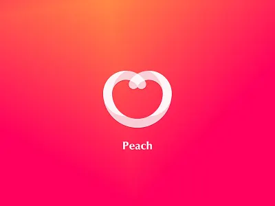 Peach Logo heart logotype peach