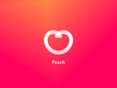 Peach Logo heart logotype peach