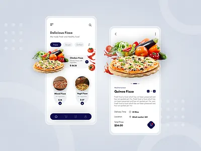 Beautiful Elegant and Bright Pizza App || User-Interface Design android app app app design app design ui design android app mobile ui software design ui ui desgin ui designer wonderful ui