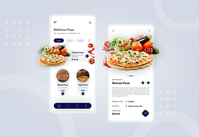 Beautiful Elegant and Bright Pizza App || User-Interface Design android app app app design app design ui design android app mobile ui software design ui ui desgin ui designer wonderful ui