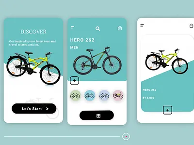 E-Commerce UI Design- Bike google fonts materialdesign