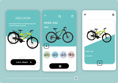 E-Commerce UI Design- Bike google fonts materialdesign