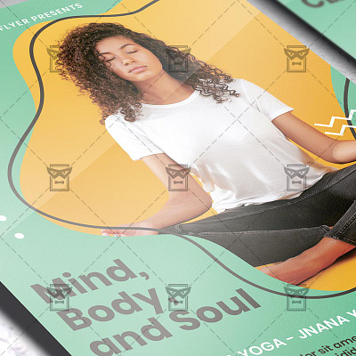Online Yoga - Flyer PSD Template yoga school flyer yoga school flyer