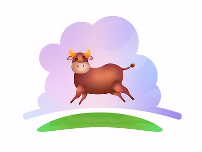Cute bull animal animals art design farm illustraion illustrator vector