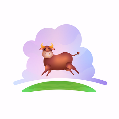 Cute bull animal animals art design farm illustraion illustrator vector