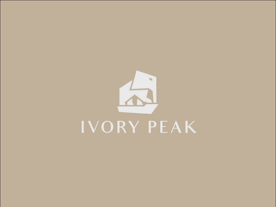 IVORY PEAK animal elephant elephant logo elephants ivory logo logo design logo mark minimal minimal logo minimalist