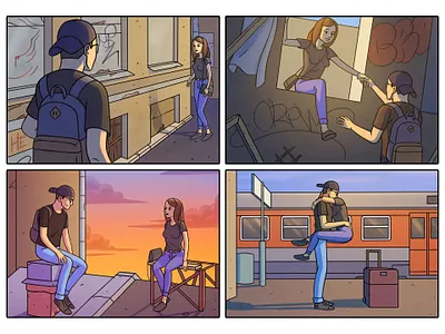 Love story art cartoon illustration character comic art comic book draw illustration love sketch