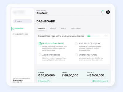 Finserv minimalistic modern ui simple sketch user experience user flow user interface design