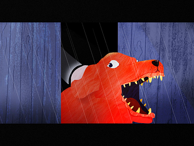 Peking Dog anger animation bark barking chef dirty dog door framebyframe illustration loop mental photoshop rain restaurant scene short smear storm teeth