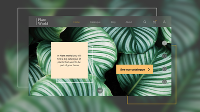 Plant World design home page plant ui ux ui design web web design