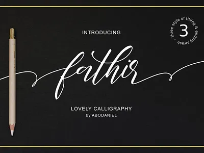 Fathir Calligraphy calligraphy font handwrittenfont typography