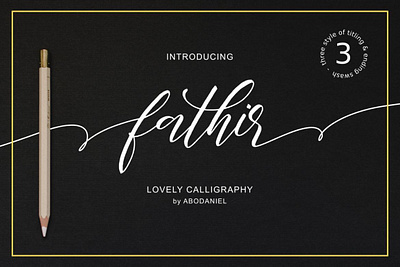 Fathir Calligraphy calligraphy font handwrittenfont typography