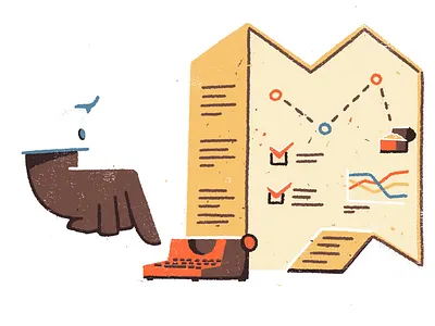 Business Plan 2d business digital editorial graph illustration map plan procreate startup texture