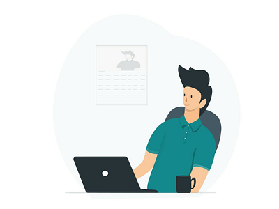 Web Illustration - flexible office time business illustration character illustration dribbble illustration inspiration new shot ui illustration web illustration
