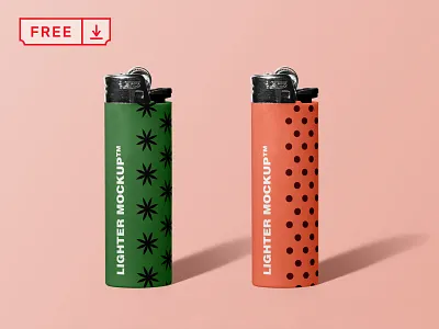 Free Lighter Mockup branding design download free identity lighter logo psd template typography