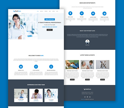 TemplateToaster Website Builder | Medicare Theme clinic doctors health healthcare hospital medical medical care medical design medical logo website builder wordpress wordpress theme