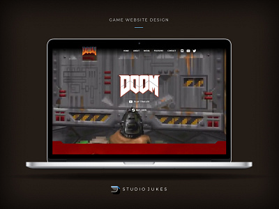 Game Website / UI Design - Doom doom game dev homepage landing page ui uidesign webdesign website