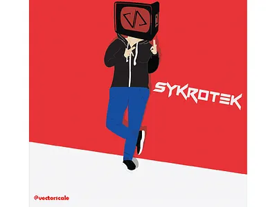 Sykrotek animated animation art branding cartoon character character design design dj flat illustration illustrator minimal music typography vector