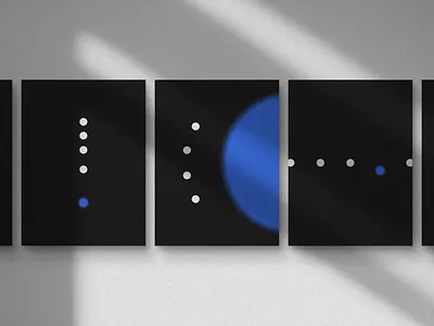 500 art blue circles geometric illustration minimal minimalism minimalistic repetition shapes space vector