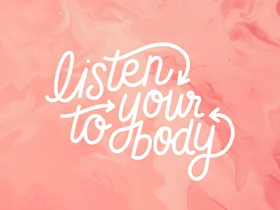 Listen to Your Body – barre3 advice barre barre3 exercise handlettering inspiration inspirational quote lettering listen to your body quote type typography workout