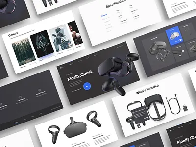 Invision — oculus reseller concept games headset landing one page onepage product technology ui ui design ux ux design virtual reality vr web design website