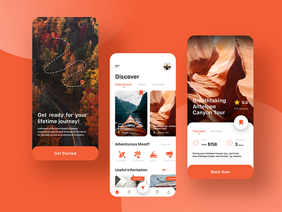 Travel App Rebound app design travel travel app ui