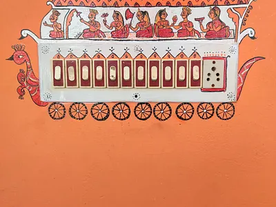 Switchboard Phad Painting art indianfolkart painting switchboard