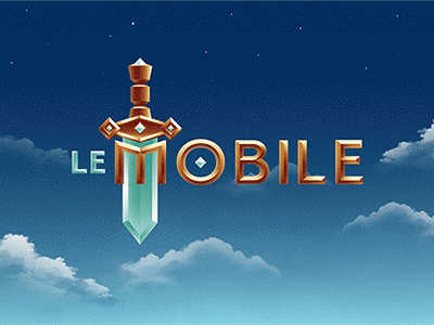 LE MOBILE animation art brand branding concept design game graphic icon illustration intro introduction logo logotype mobile openning program sword twitch webtv