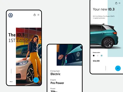VW ID.3 concept car app car configurator dailyui volkswagen