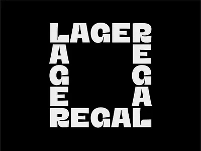 LAGER REGAL black font monospaced palindrome type typeface typography vertical