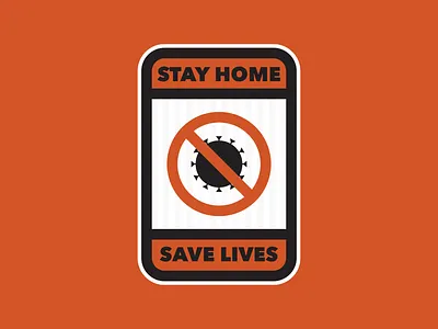Stay Home covid19 health illustration poster safety sign vector