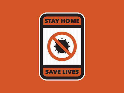 Stay Home covid19 health illustration poster safety sign vector