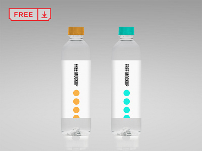 Free Water Bottle Mockup bottle branding design download free identity logo mockups psd template typography