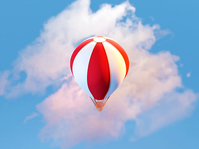 Clouds Tutorial 3d animation baloon blender clouds illustration render sky