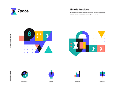 7pace app branding design icon identity illustration landing logo sketch ux