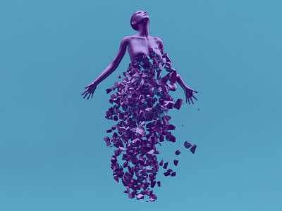 Out Of Time 3d 3d art abstract art artwork body c4d cinema 4d cinema4d destruction figure future human human body illustration model octane octanerender space texture