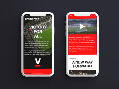 SportsFive visual identity branding creative director design mobile ui ux web website