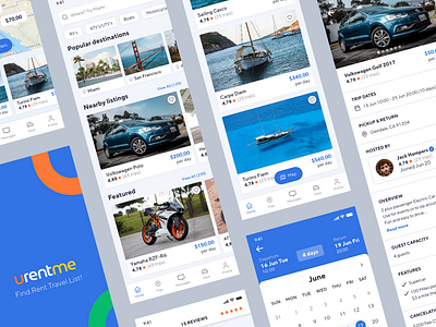 Urentme App app app design appdesign appdesigner application brand branding rental app rentalcar rentals ui uidesign uiux ux vehicle