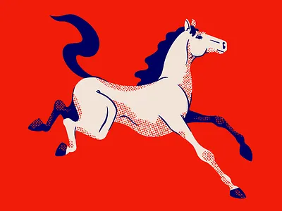 American Horse animal equine horse illustration minimal southwest